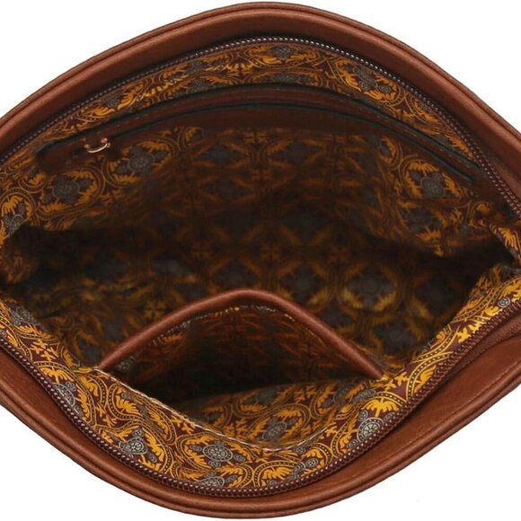 Triple Zip Pocket Large Crossbody Bag - Picture 6 of 7